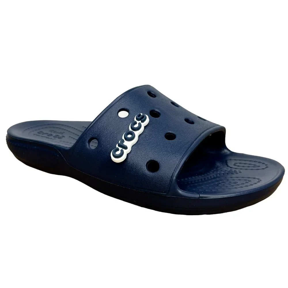 Crocs Womens Slide Sandals Size 9 Navy Water‎ Friendly Lightweight & Comfortable